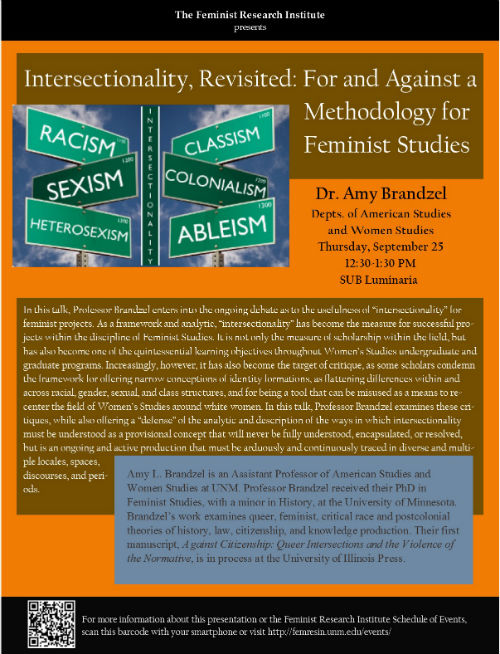 Photo: Intersectionality, Revisited: For and Against a Methodology for Feminist Studies