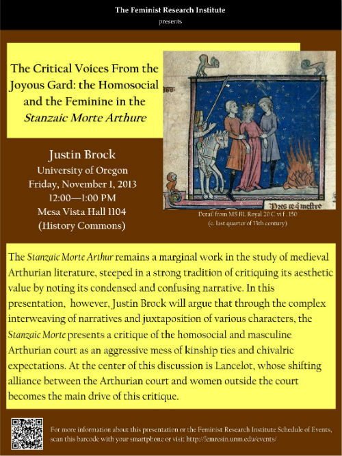 Photo: The Critical Voices from the Joyous Gard: the Homosocial and the Feminine in the Stanzaic Morte Arthure