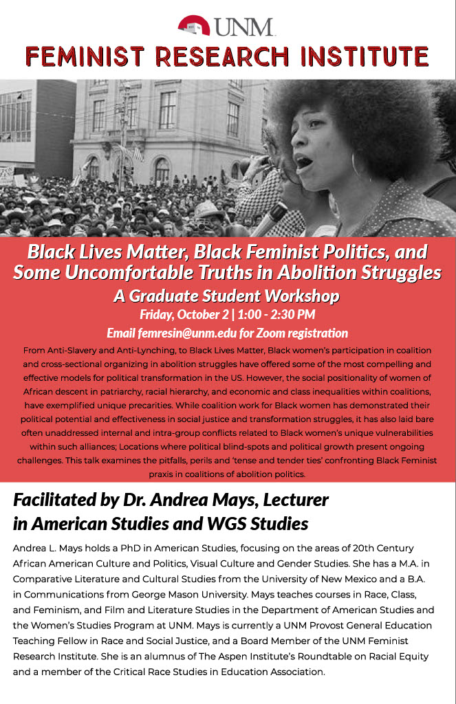 Photo: Black Lives Matter, Black Feminist Politics, and Some Uncomfortable Truths in Abolition Struggles: A Graduate Student Workshop